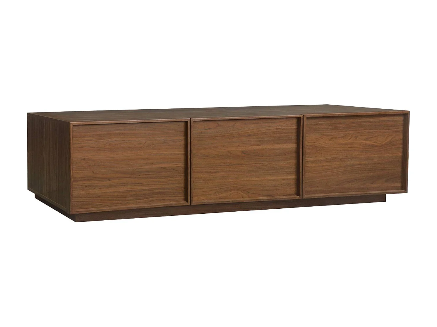 Mobile tv decorativo in legno 3 ante 180cm, marrone