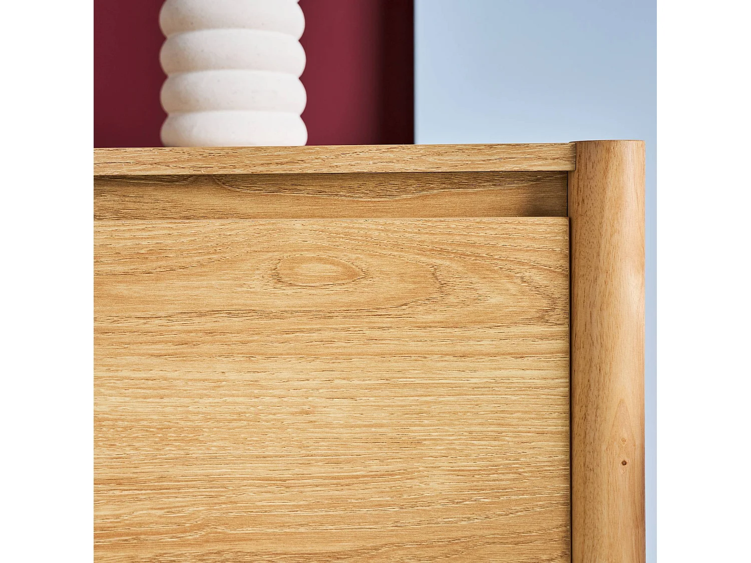 Mobile tv decorazione legno 2 ante 1 cassetto 140cm, marrone naturale