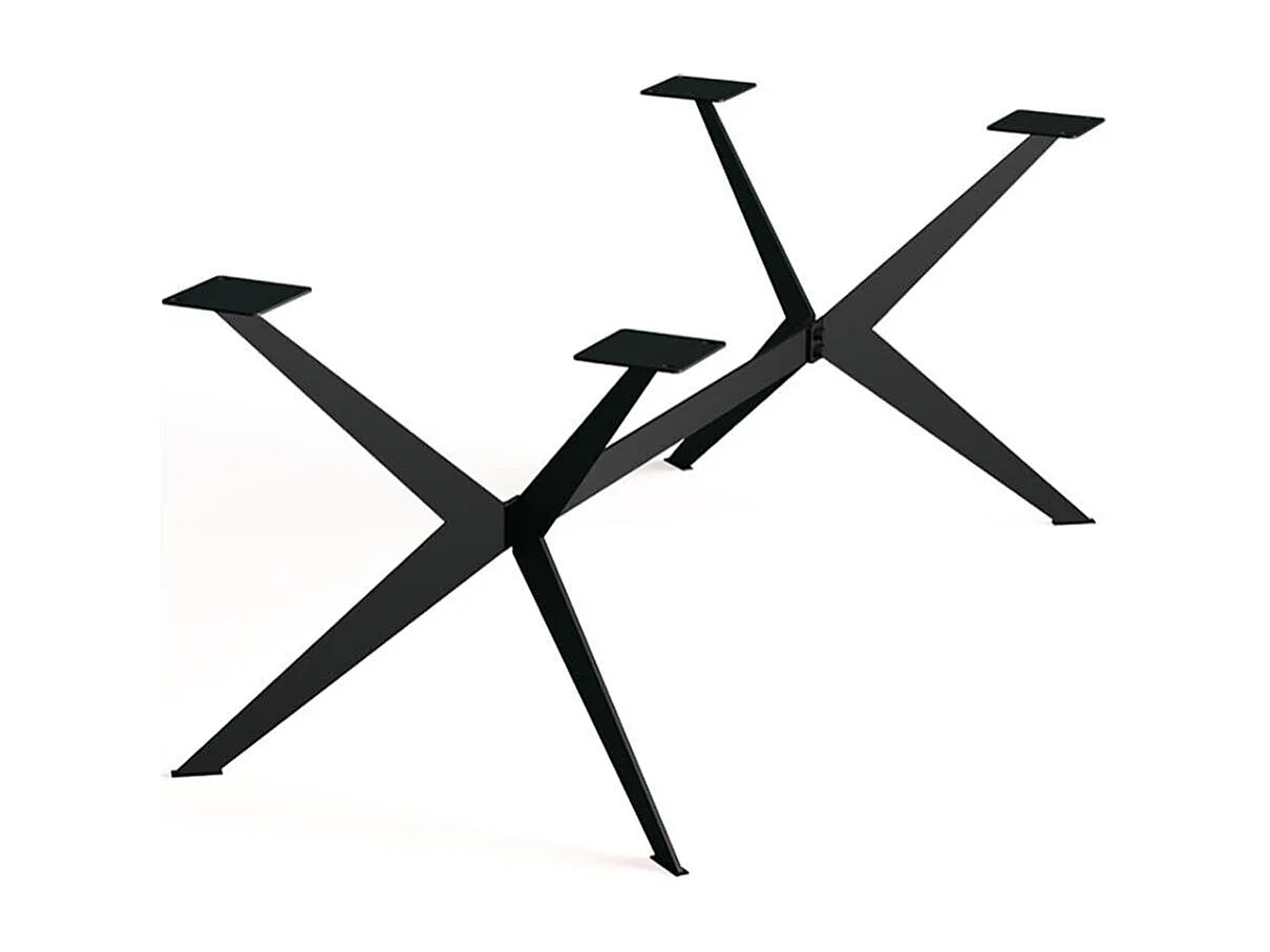 Table extensible chêne brun bords naturels pied graphique 220 cm PALERME