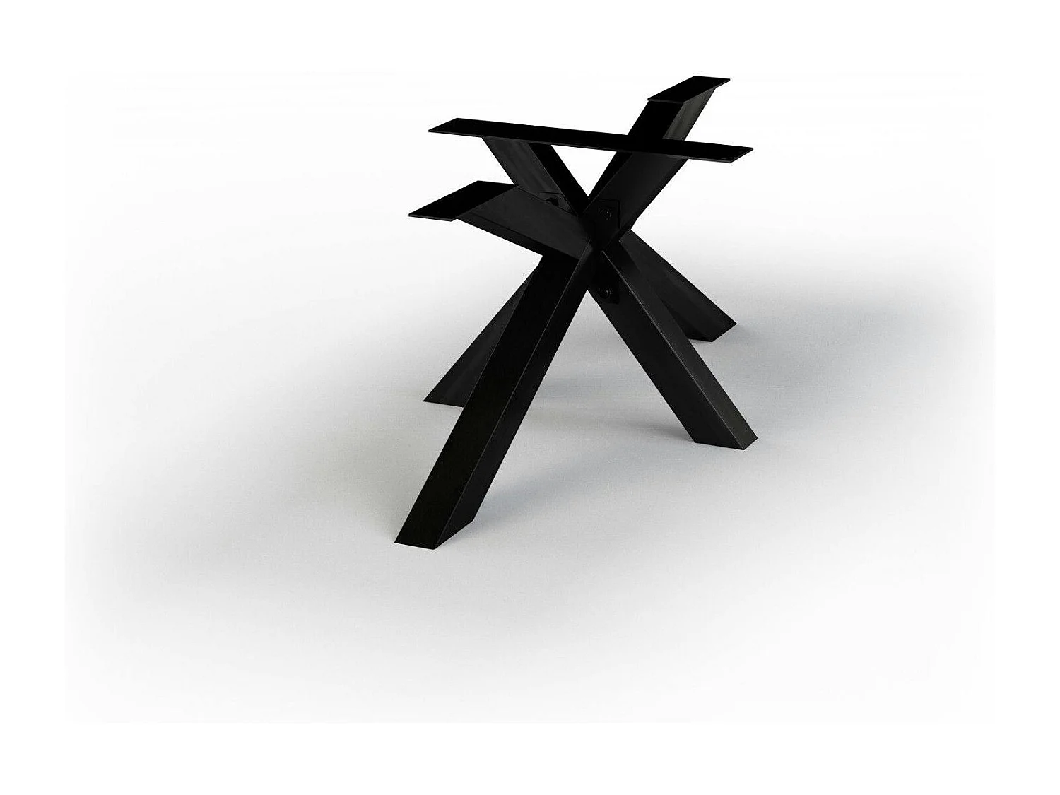 Table extensible chêne grisé bords naturels pied noir 240 cm PALERME