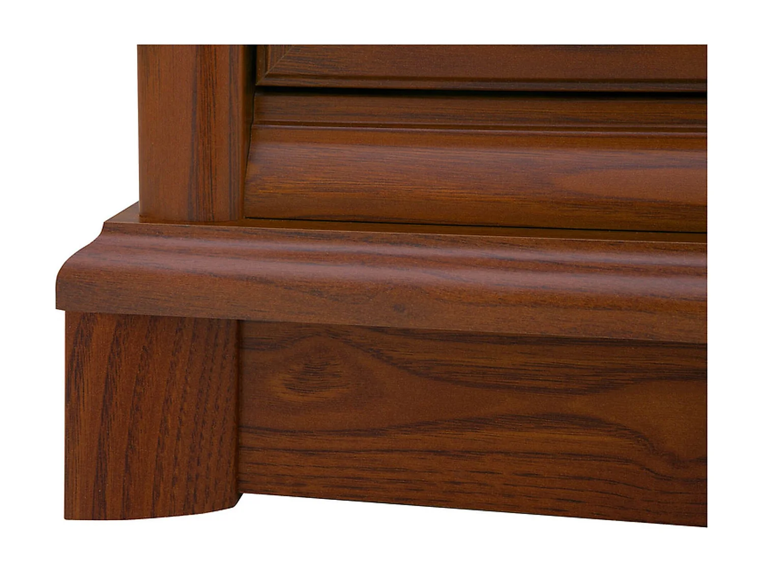 Chiffonier Commode meuble de rangement à 5 tiroirs, couleur châtaigne - Longueur 61,5 x Profondeur 45 x Hauteur 108,5 cm