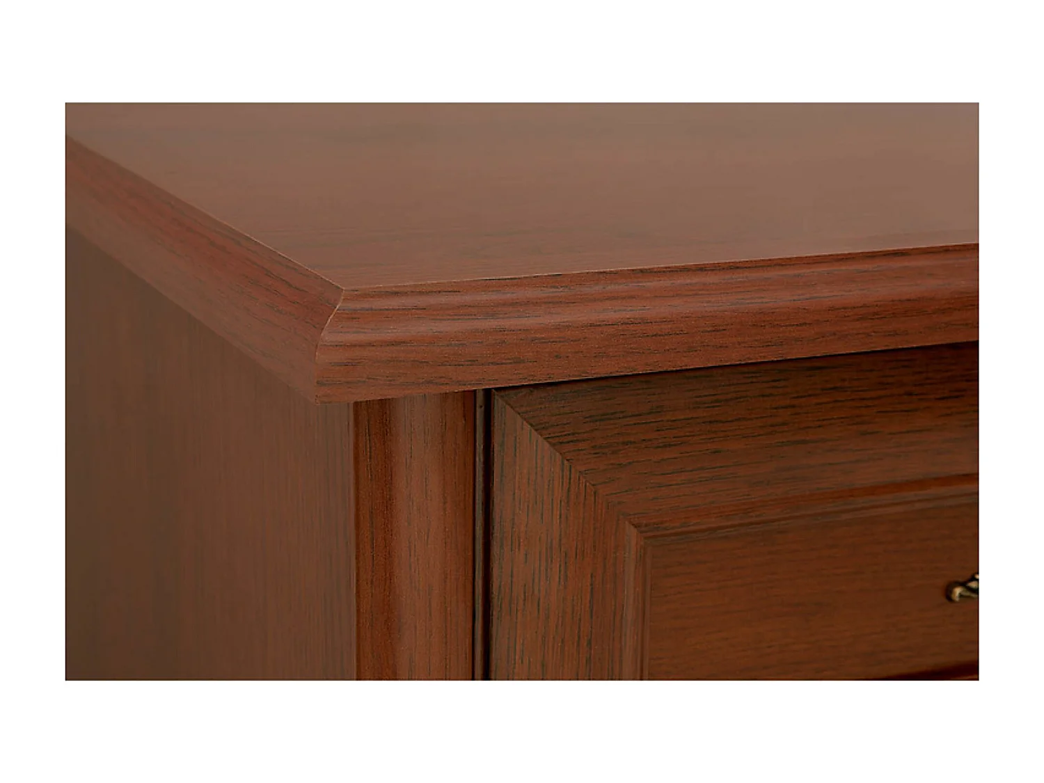 Chiffonier Commode meuble de rangement à 5 tiroirs, couleur châtaigne - Longueur 61,5 x Profondeur 45 x Hauteur 108,5 cm