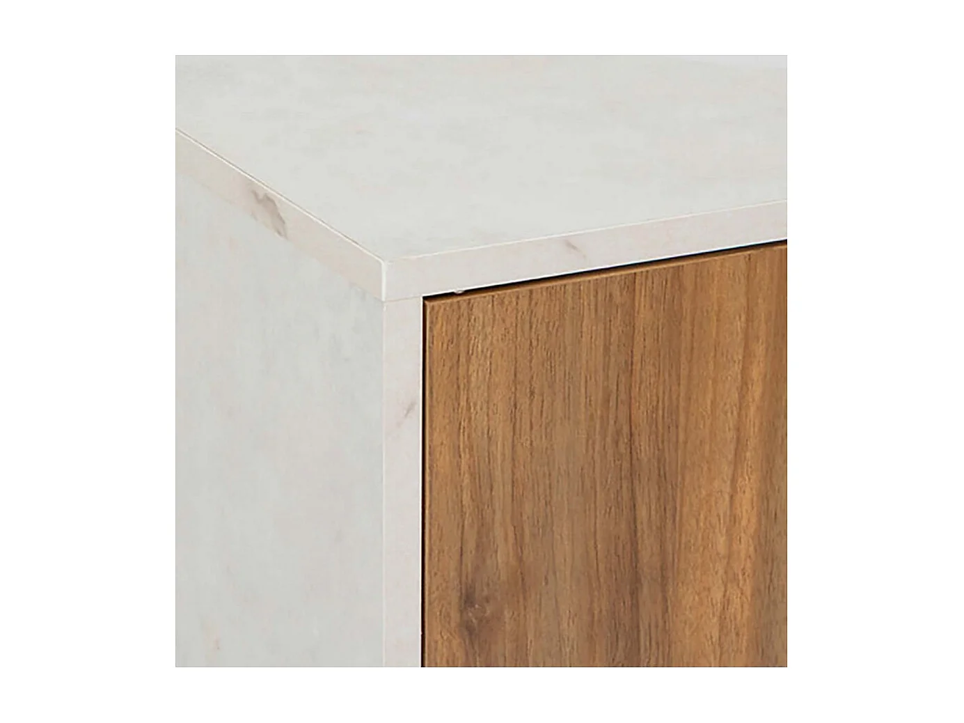 Meuble sous lavabo de Salle de Bain avec 2 portes, Coloris marron/blanc - Longueur 60 x Profondeur 30 x Hauteur 80 cm