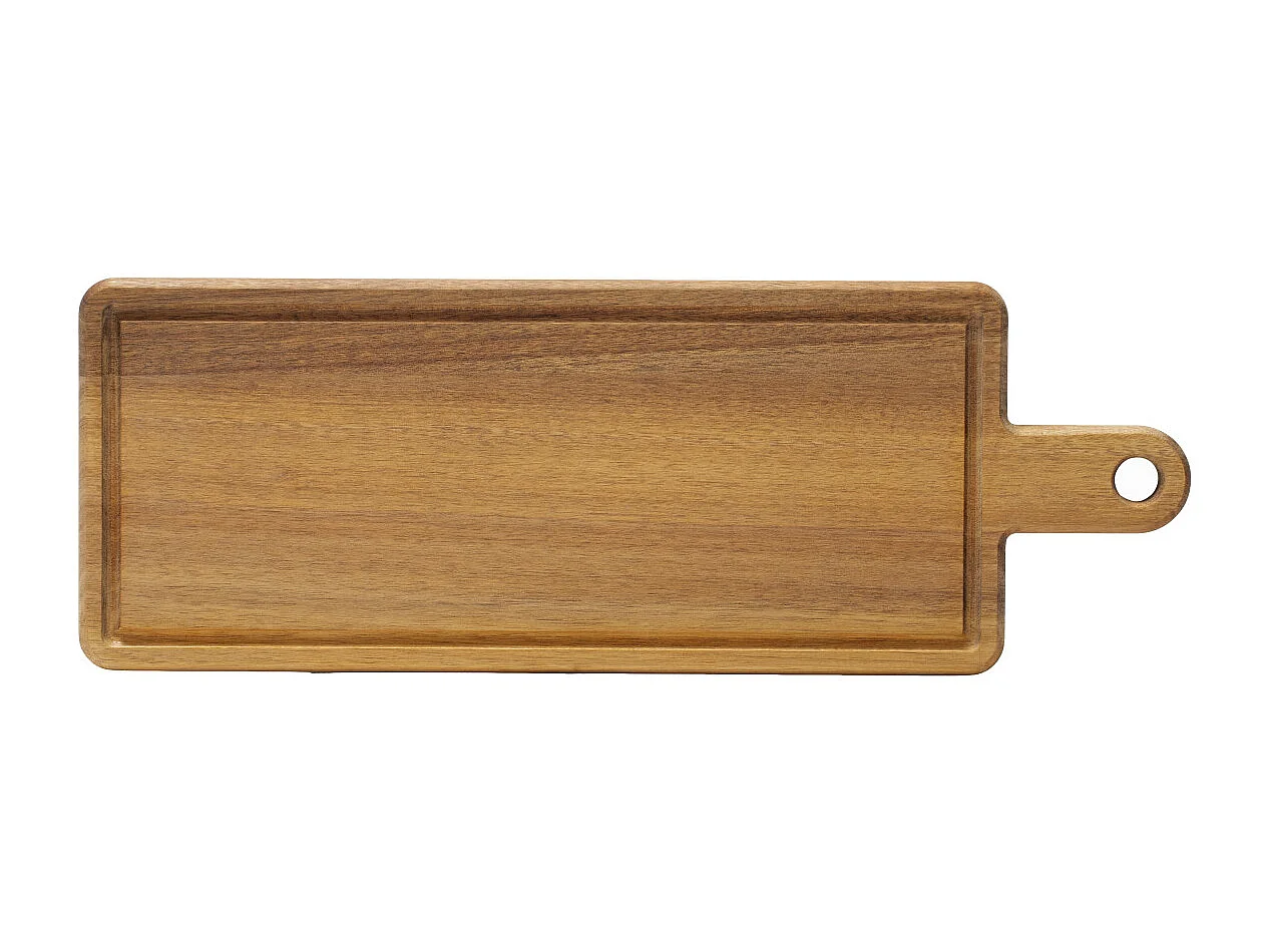 Célestin - Planche à découper rectangulaire 48 x 17 x 1.5 cm avec rigole et poignée