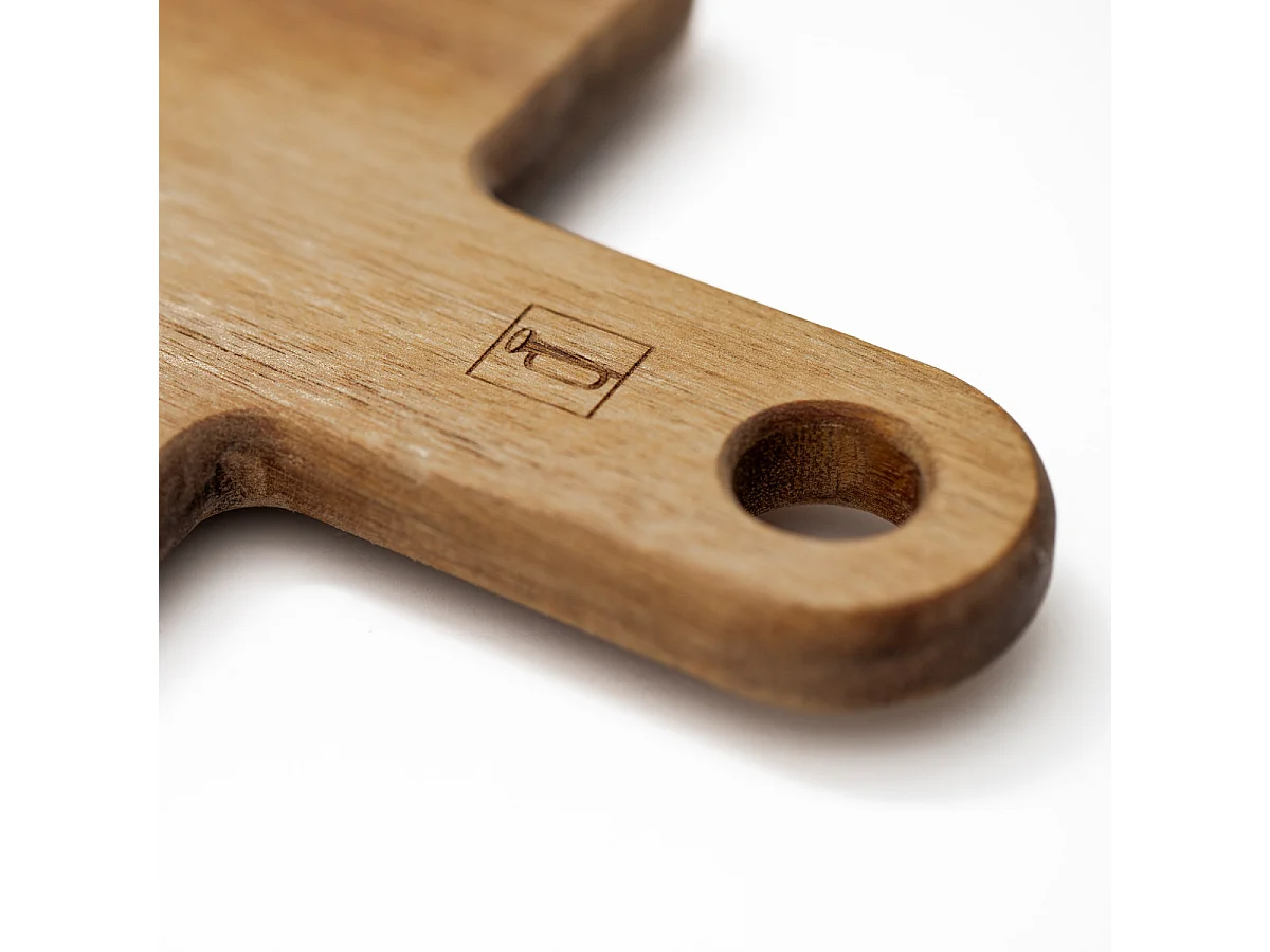 Célestin - Planche à découper rectangulaire 48 x 17 x 1.5 cm avec rigole et poignée