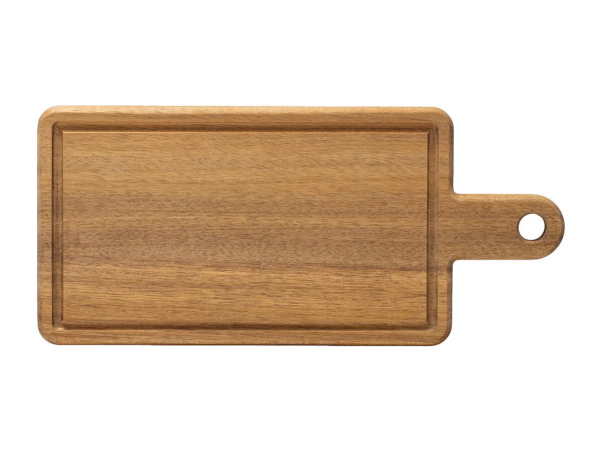 Felicie - Planche à découper rectangulaire 37.5 x 17 x 1.5 cm avec poignées et rigole