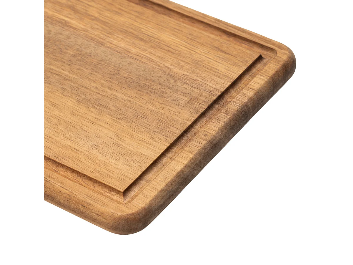 Felicie - Planche à découper rectangulaire 37.5 x 17 x 1.5 cm avec poignées et rigole