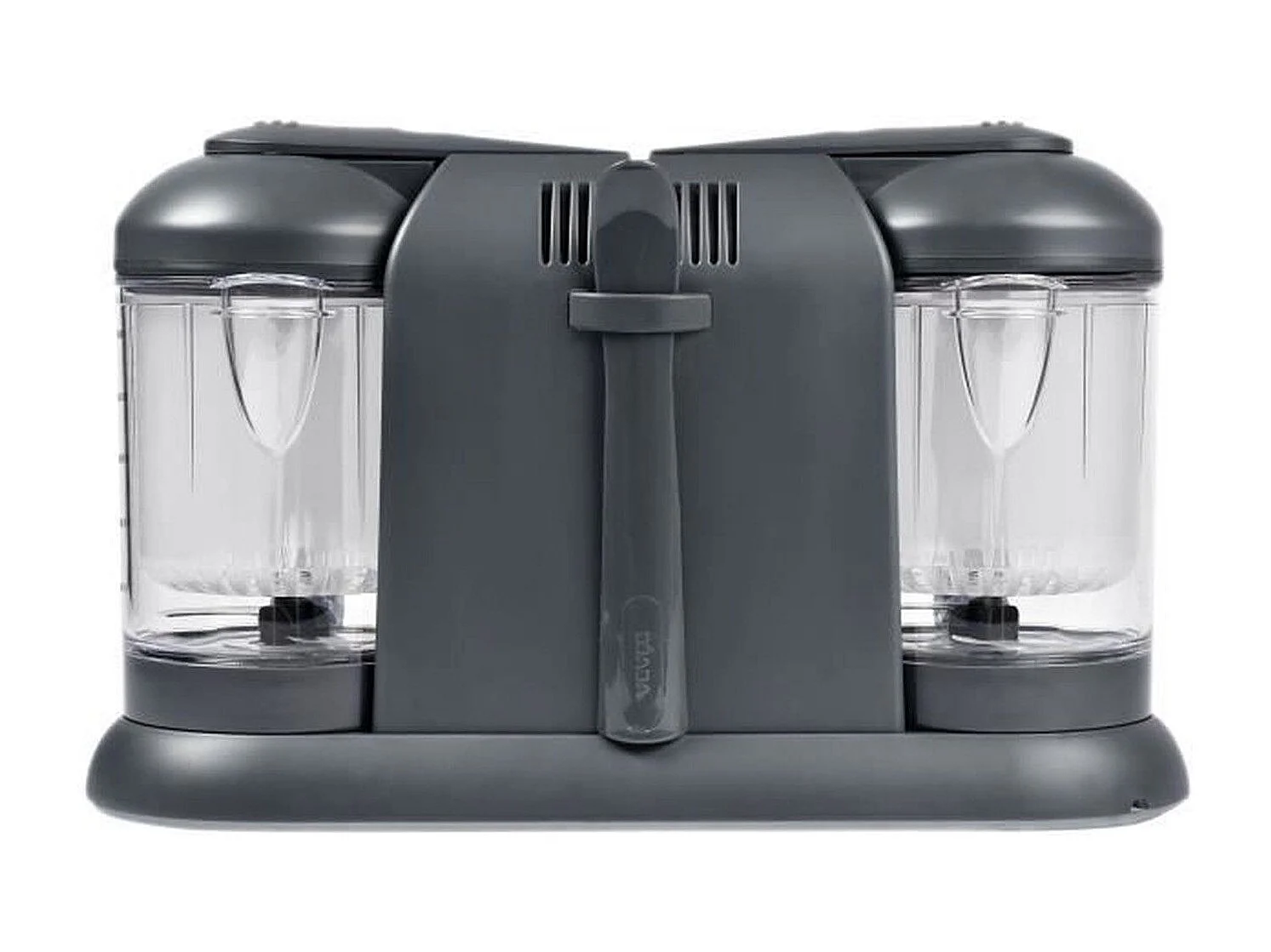 BEABA Babycook Duo Robot Bébé 4-en-1, 2 x 1100 ml, Gris Foncé