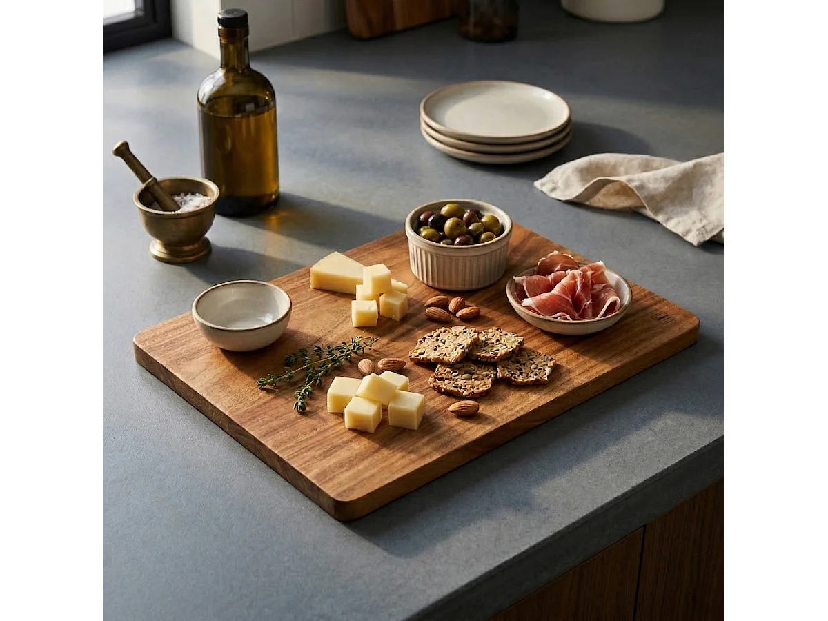 Edgar - Planche à découper rectangulaire 39 x 28 x 1.5 cm cm avec rigole