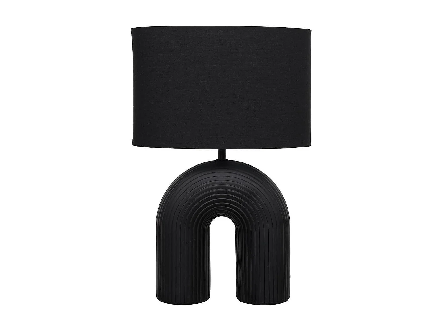 Lampe à poser archi céramique noir (H42cm)
