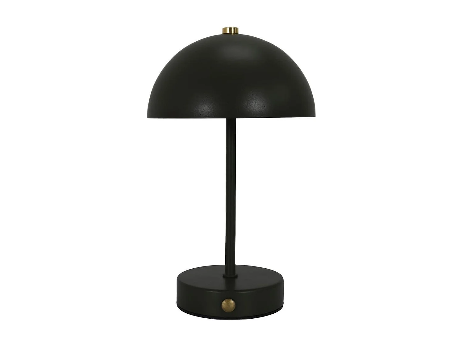 Lampe à poser en métal noir rechargeable (H25cm)