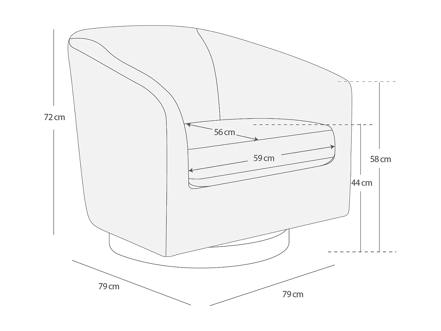 Lot De 2 Fauteuils Pivotants CHITA, Sièges Baquet Rembourrés En Tissu Certifié FSC, Pour Salon-Blanc