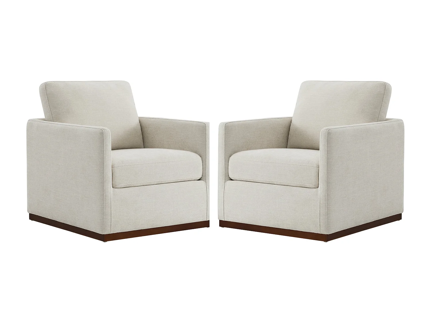 Lot De 2 Fauteuils Pivotants En Cuir Véritable CHITA, Fauteuils Modernes Médiévaux Certifiés FSC Pour Salon Et Chambre, Entièrement Assemblé, Assise Sellier-Blanc