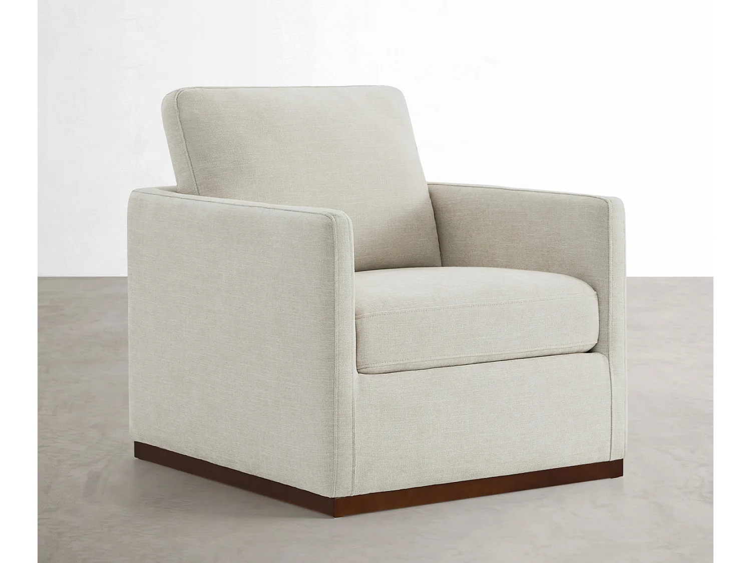 Fauteuil Pivotant en tissu CHITA, Fauteuil Moderne Médiéval Certifié FSC Pour Salon Et Chambre, Entièrement Assemblé, Assise Sellier-Blanc