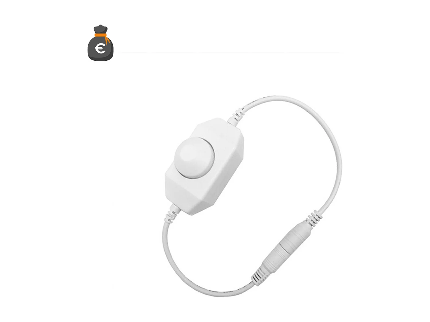 Dimmer Alcapower para Fitas LED Monocromáticas 12-24V DC, Potência Máxima até 144W, Compatível com Tecnologia COB, Grau de Proteção IP20