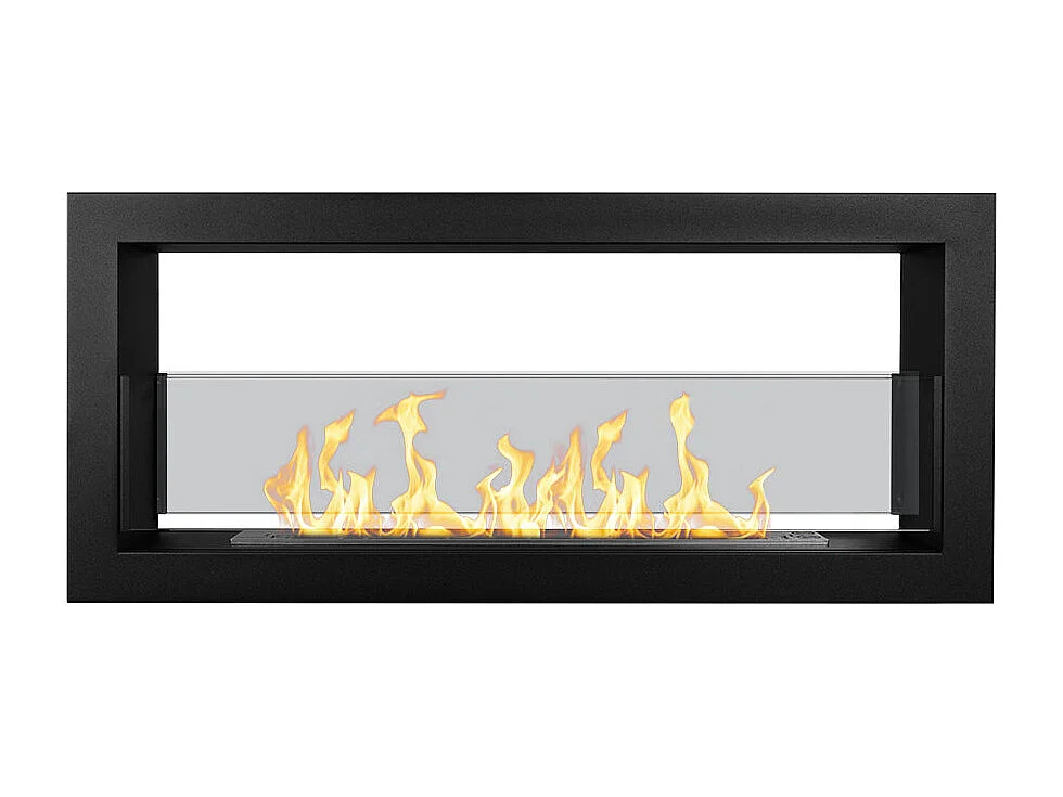 Inbouw bio-ethanolhaard, dubbelzijdig, 90x40 cm, MONTEFALCO 90