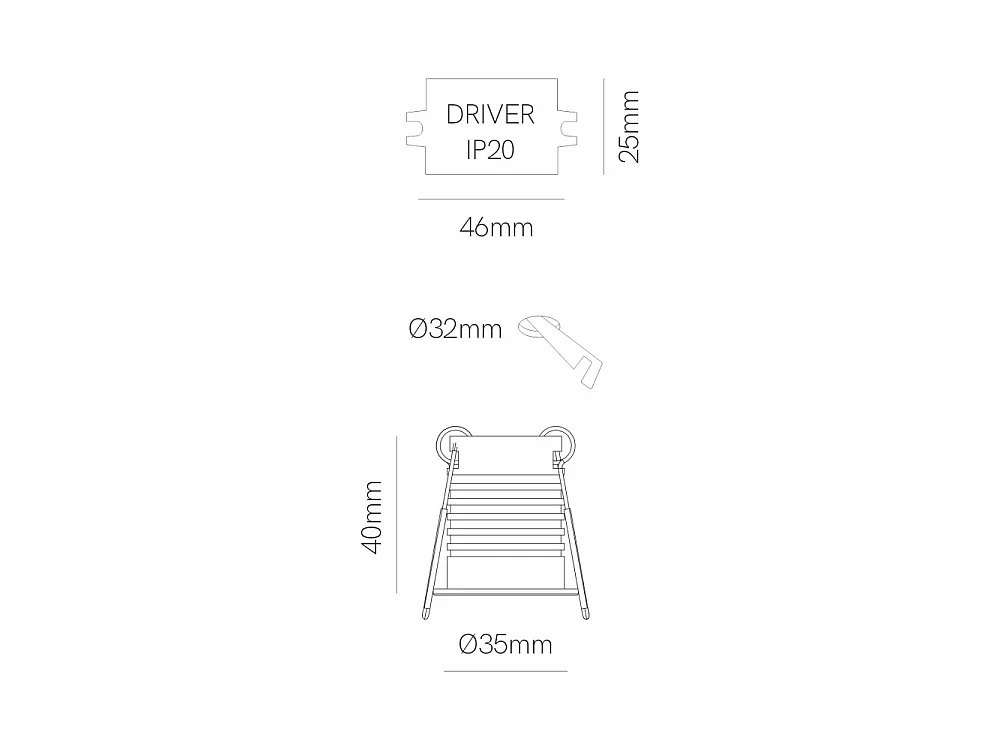 Nano Pulsar Sq Recessed - 3.5W Indoor Recessed Spotlight 30° Beam Opaque White Small Light Spot 35mm 4000K - Beneito & Faure