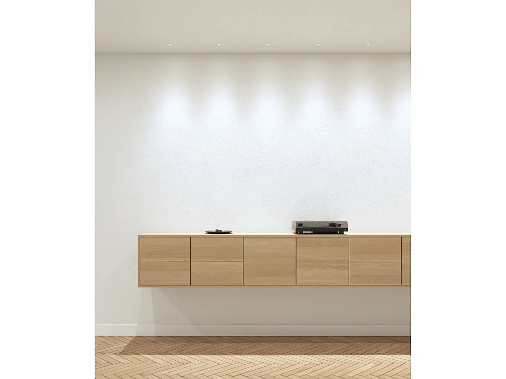 Nano Pulsar Sq Einbaustrahler - 3,5 W, 30° Abstrahlwinkel, matt schwarz, kleiner Lichtpunkt (35 mm), 3000 K - Beneito & Faure