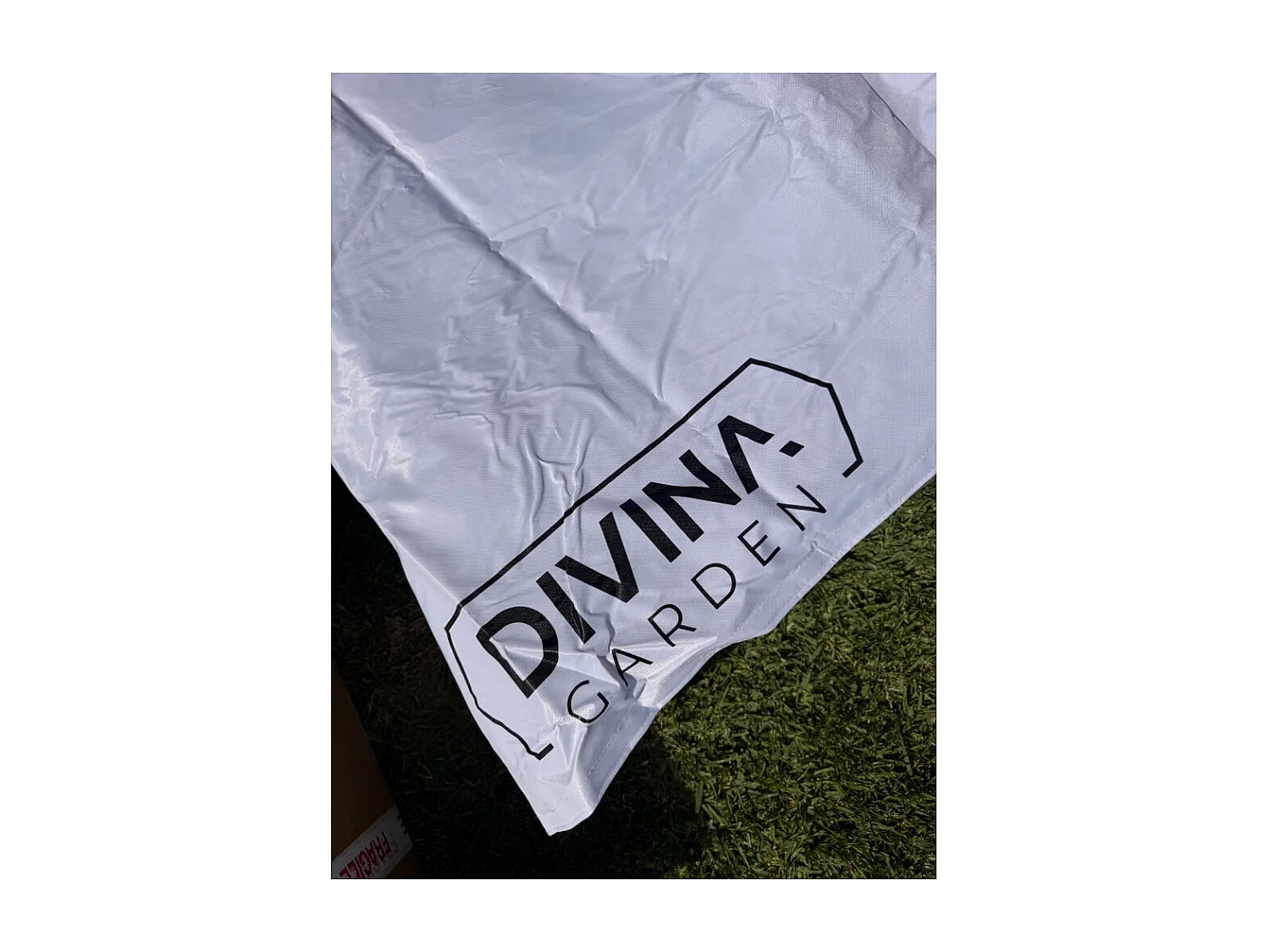Cobertura lateral preta impermeável de 3x2m com porta de enrolar para gazebo dobrável