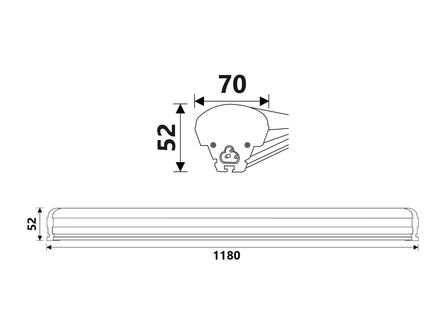 Alcapower LED Plafondlamp Rail IP44 40W 4000lm 4500K 120cm: Professionele efficiënte verlichting voor technische en industriële omgevingen.