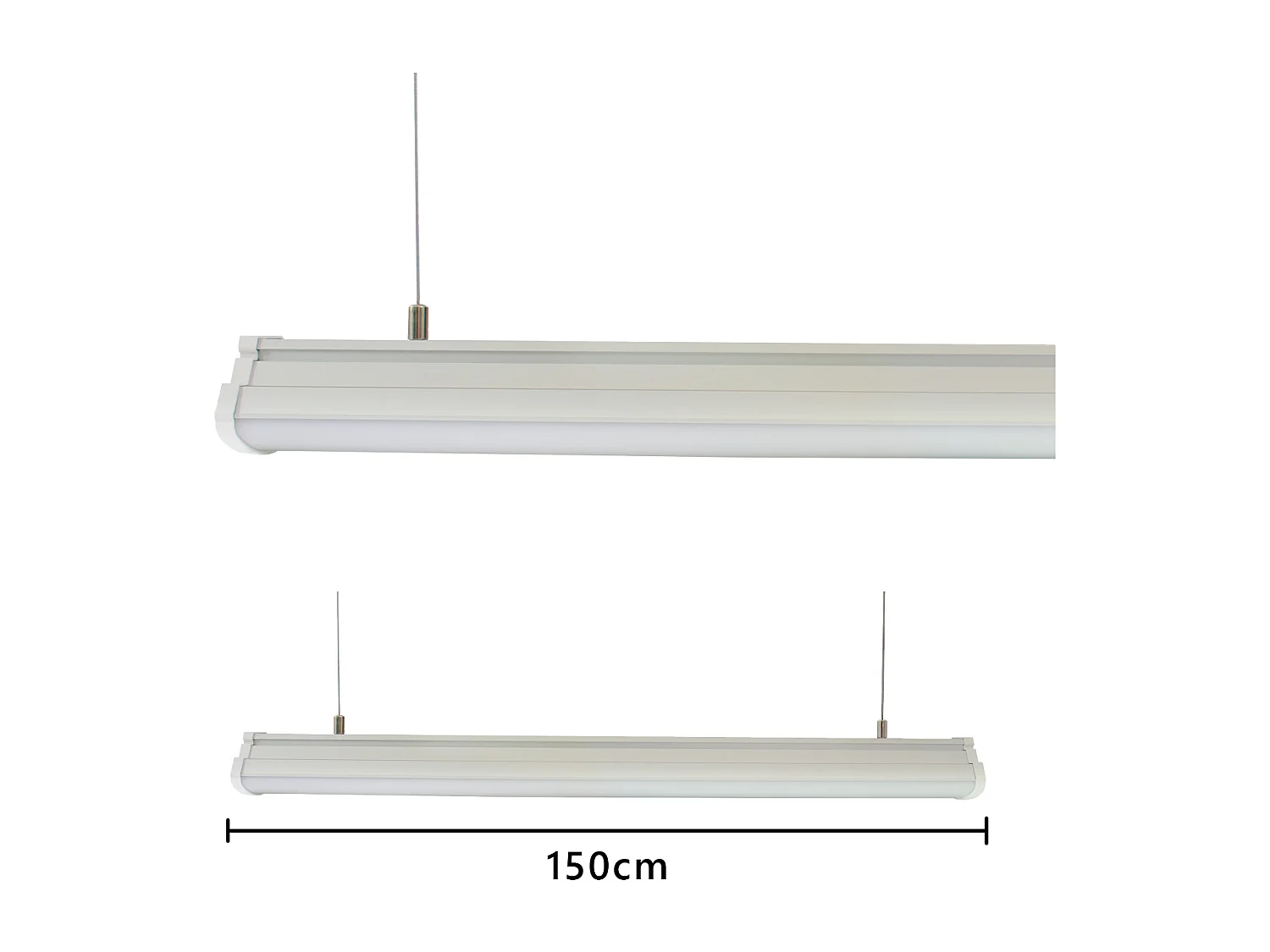 Alcapower Plafoniera LED Rail 60W 150cm IP44 6000lm 4500K Natuurlijk Licht, ideale professionele verlichting voor technische en industriële ruimtes.