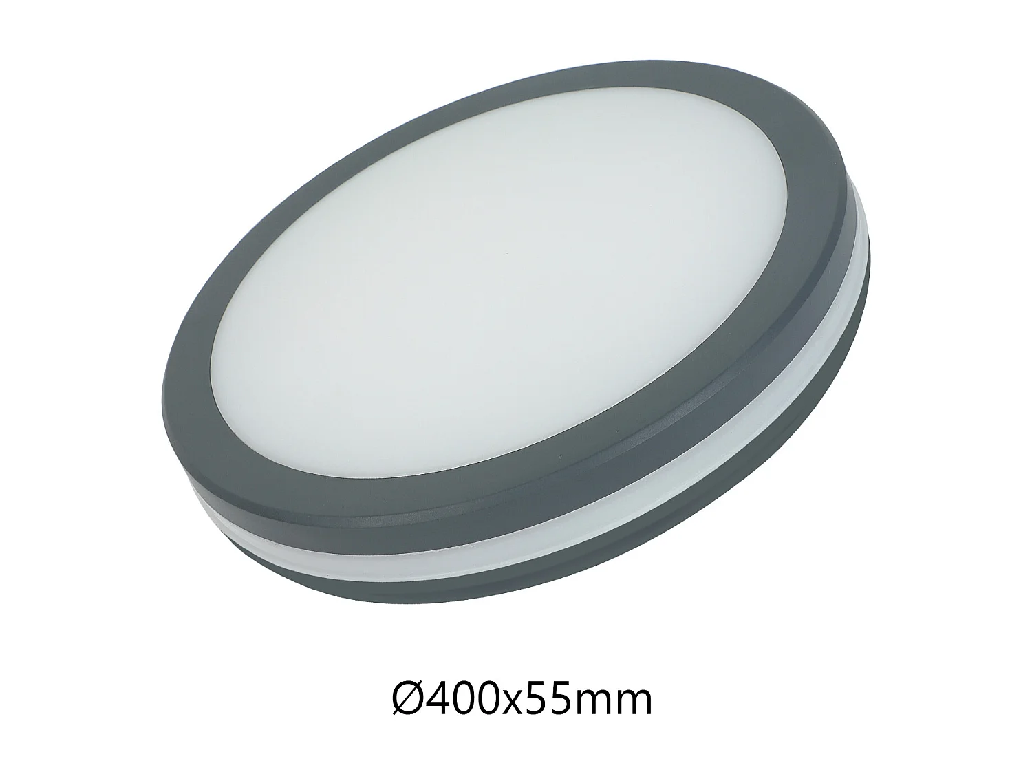 Alcapower LED-Deckenleuchte Rund 36W 3600lm IP54 IK08 CCT Wählbar 3000K 4000K 6500K Grau - Professionelle hocheffiziente Lösung