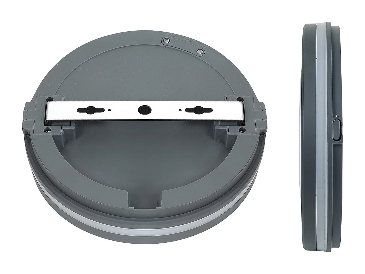 Alcapower LED-Deckenleuchte Rund 36W 3600lm IP54 IK08 CCT Wählbar 3000K 4000K 6500K Grau - Professionelle hocheffiziente Lösung