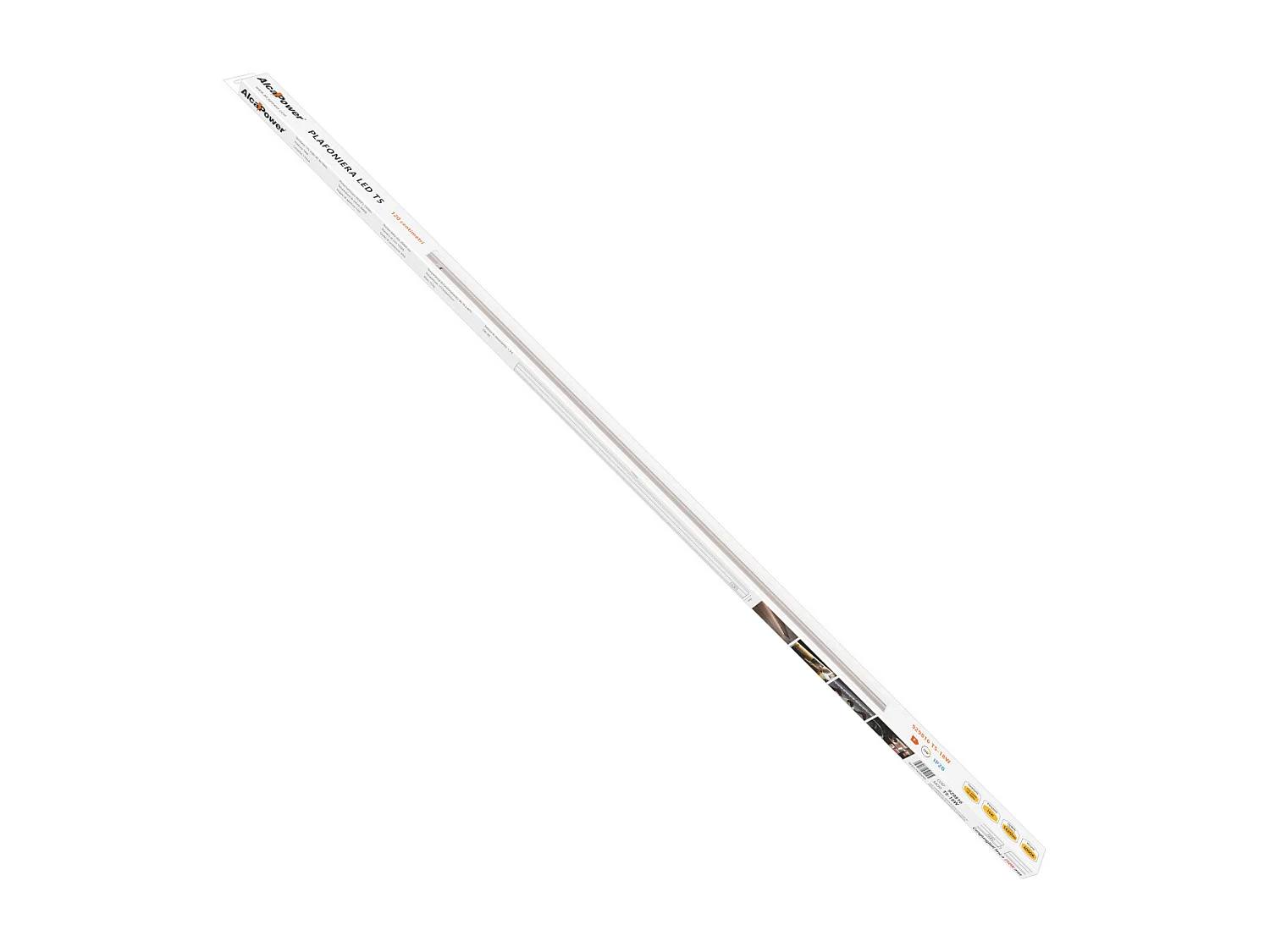 Alcapower Luminária LED T5 120cm 18W 1600lm 4000K Luz Natural, Design Ultra-fino para Iluminação de Interiores Profissional