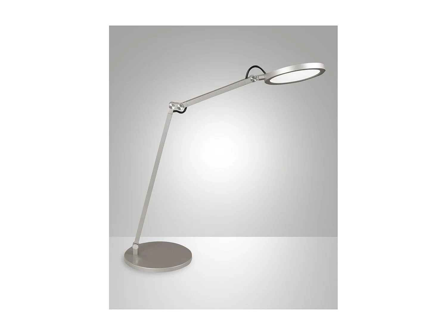 Regina - Verstellbare Tischleuchte aus Aluminium von Fabas Luce - Integrierte 9-W-LED, berührungsempfindlich, dimmbar, CCT (3000 K, 4000 K, 5000 K, 6000 K)