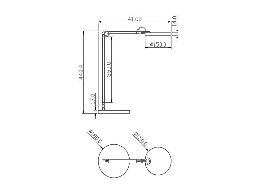 Regina - Verstellbare Tischleuchte aus Aluminium von Fabas Luce - Integrierte 9-W-LED, berührungsempfindlich, dimmbar, CCT (3000 K, 4000 K, 5000 K, 6000 K)