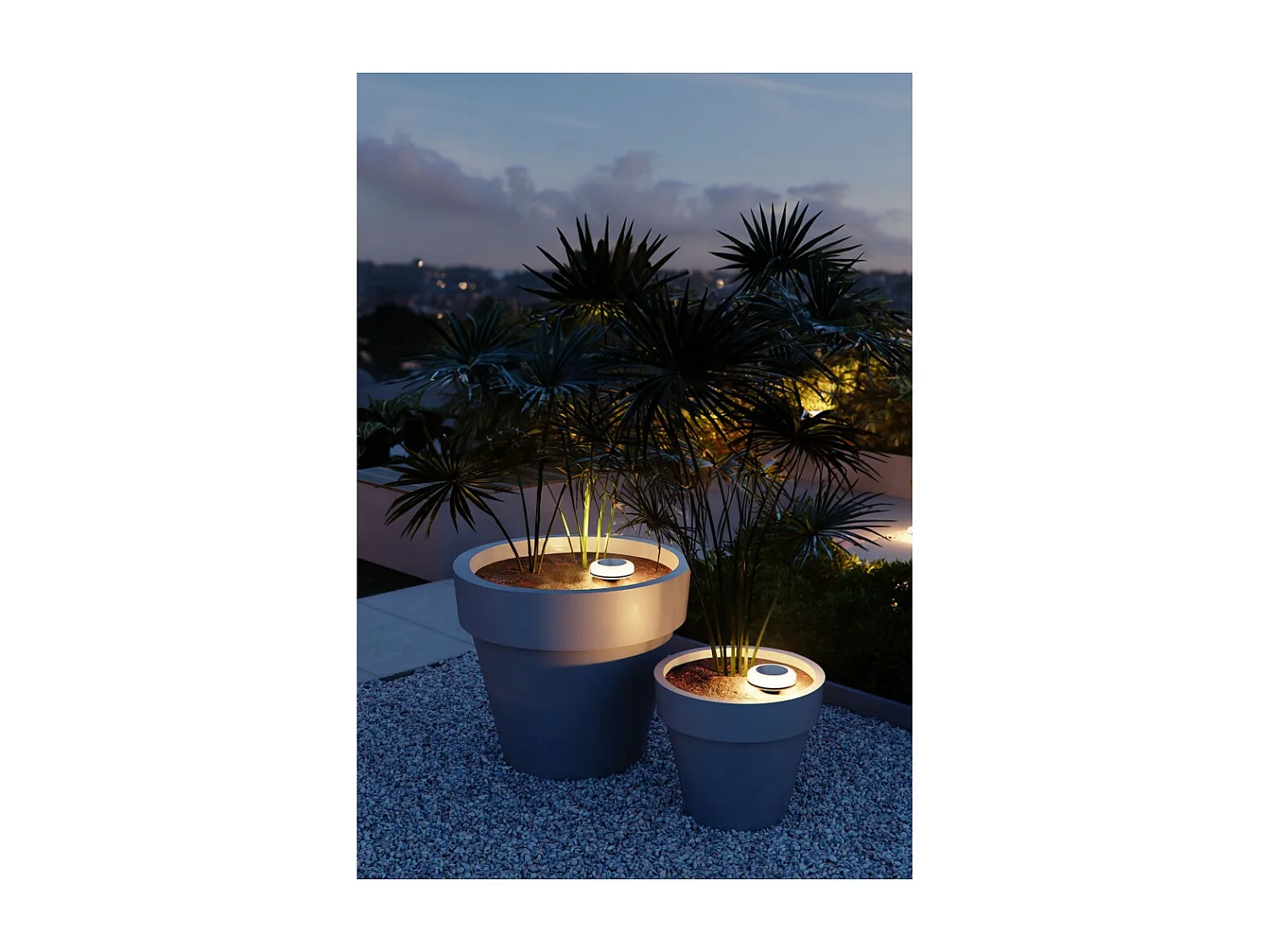 Twist - 1W buitenzonnelamp LED met spike 2700K/RGB, IP54, 180° hoek, klasse III, zwart ABS - Beneito Faure