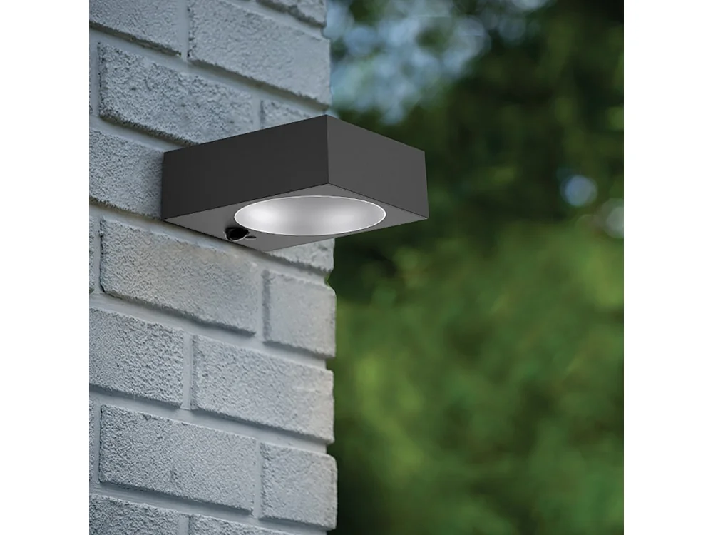1000lm IP65 Solar LED Wandleuchte mit Anwesenheits- und Dämmerungssensor - 4000K - Automatisches Einschalten beim Vorbeigehen