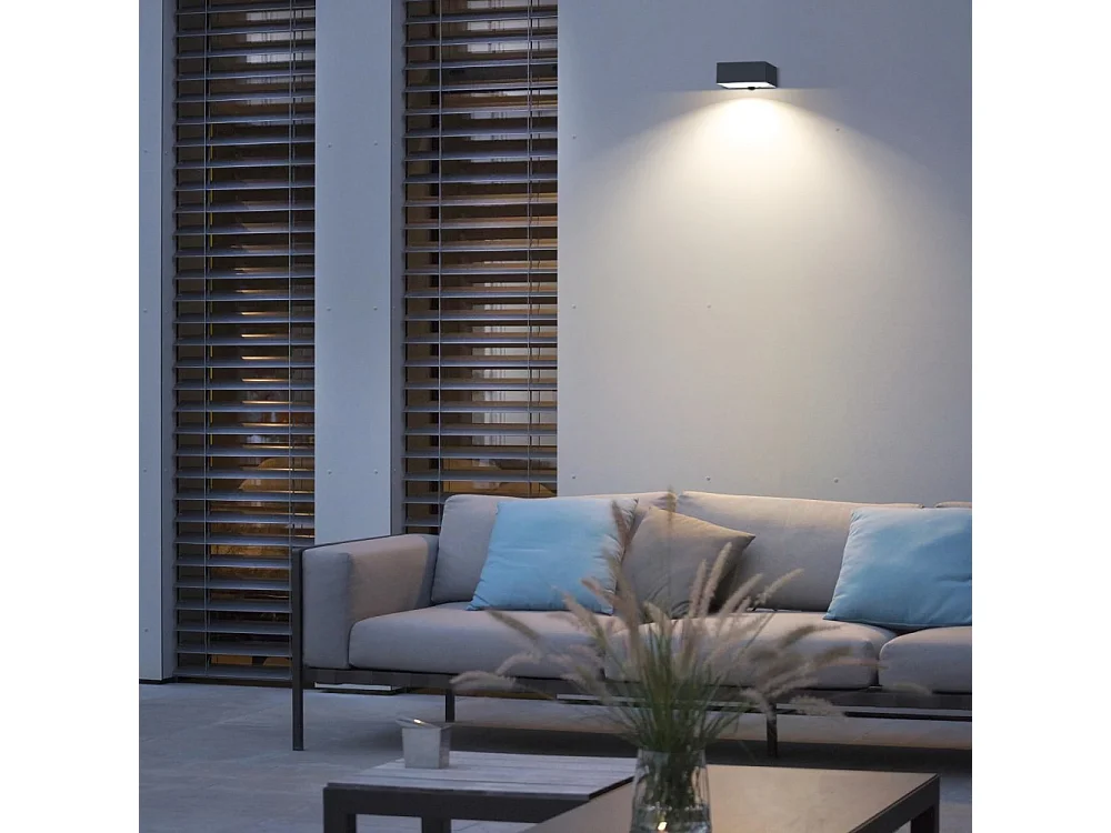 1000lm IP65 Solar LED Wandleuchte mit Anwesenheits- und Dämmerungssensor - 4000K - Automatisches Einschalten beim Vorbeigehen