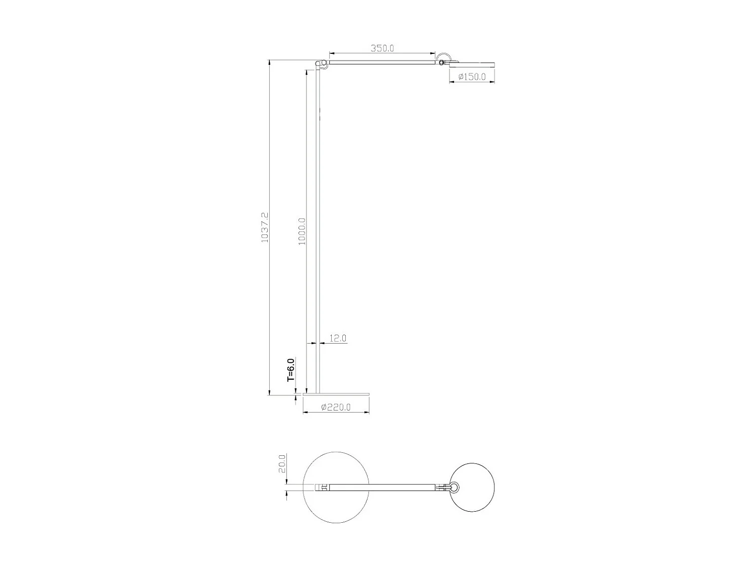 Regina - Regulowana lampa podłogowa LED z metalu, aluminium, wys. 135 cm, Fabas Luce - Zintegrowane światło LED 9W, CCT (3000K, 4000K, 5000K, 6000K)