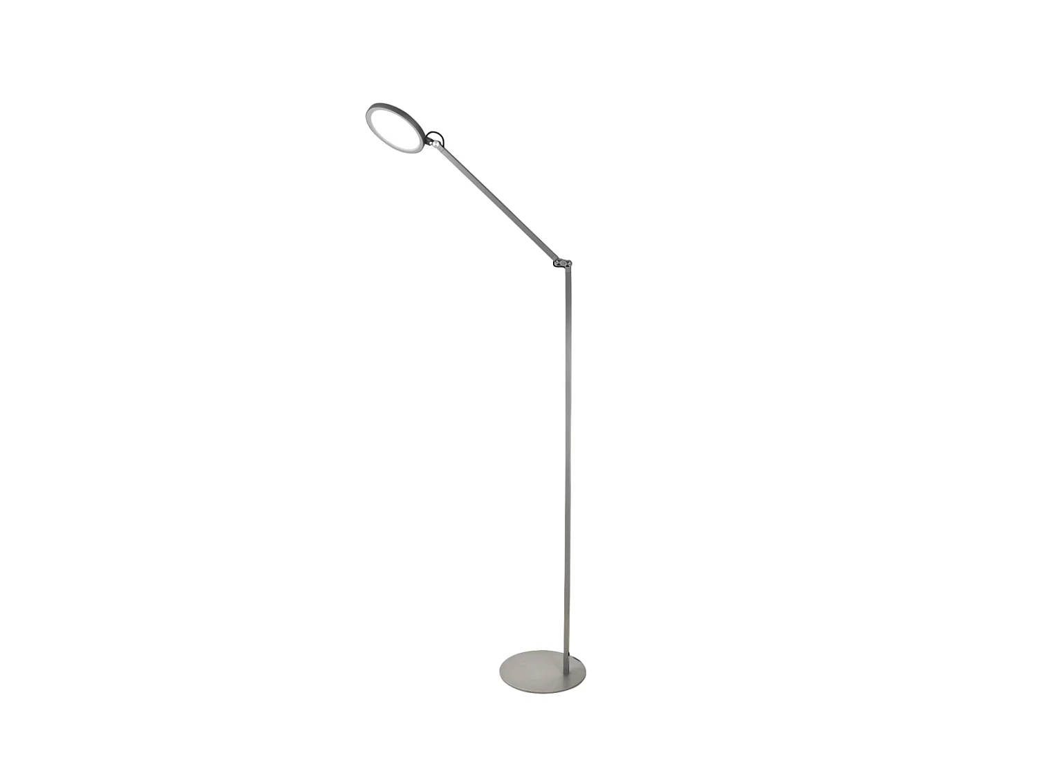 Regina - Regulowana lampa podłogowa LED z metalu, aluminium, wys. 135 cm, Fabas Luce - Zintegrowane światło LED 9W, CCT (3000K, 4000K, 5000K, 6000K)