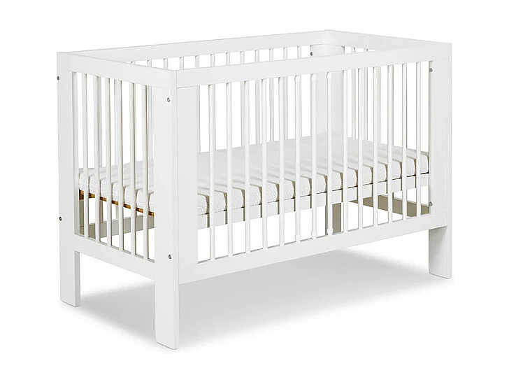 Lit bébé 60x120 sommier inclus Littlesky by Klups Olivia Blanc