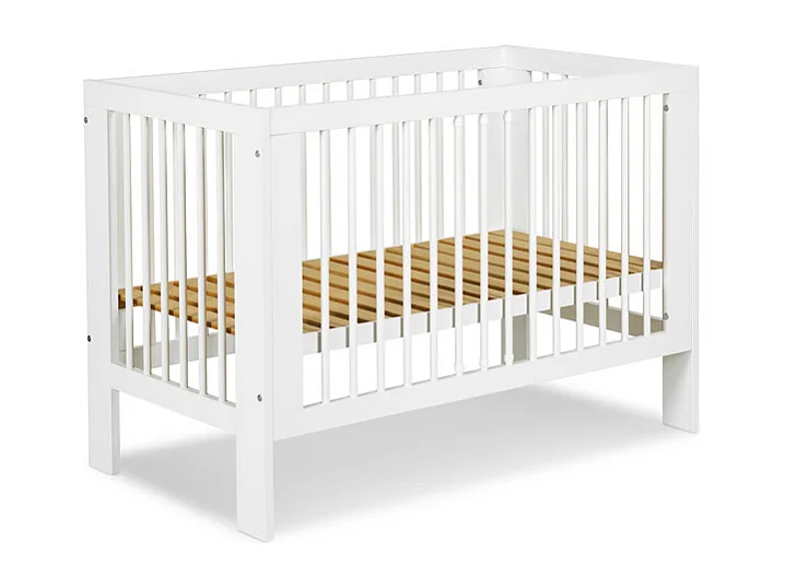 Lit bébé 60x120 sommier inclus Littlesky by Klups Olivia Blanc