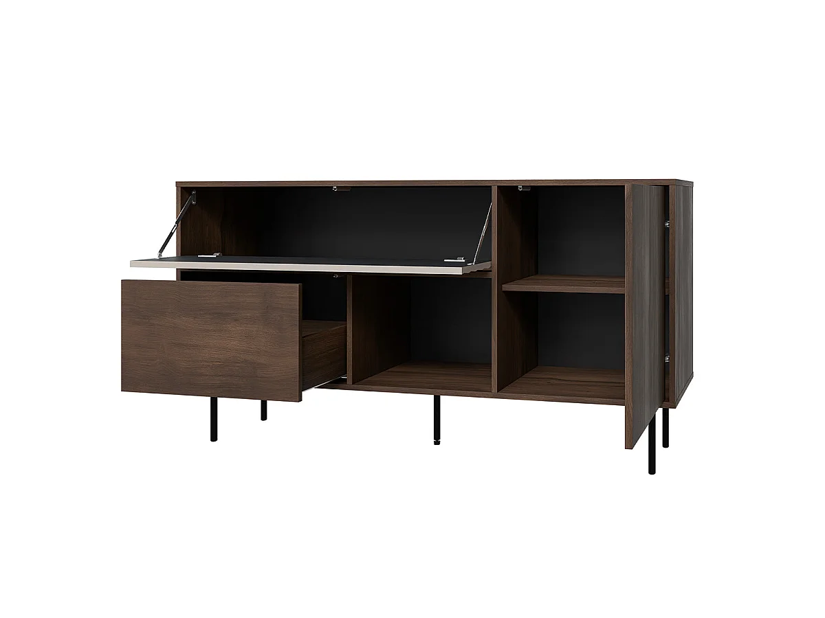 Astra 2-door 1-drawer sideboard Dark wood and Cashmere