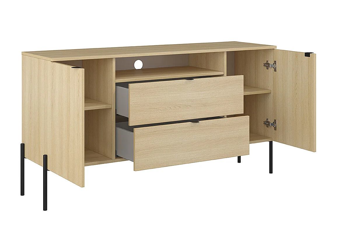 Buffet 2 portes 2 tiroirs Lucilla Bois