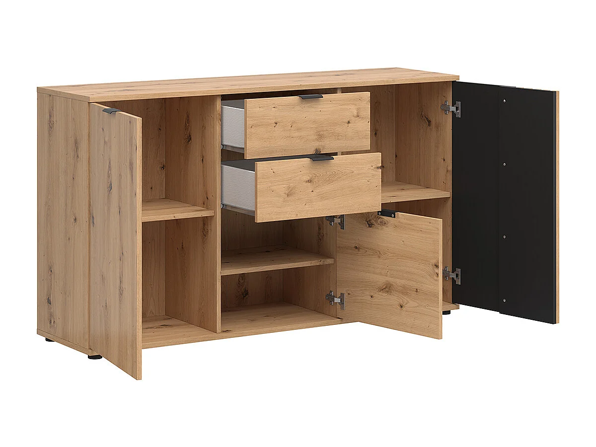 Buffet 3 portes 2 tiroirs Ezra Bois