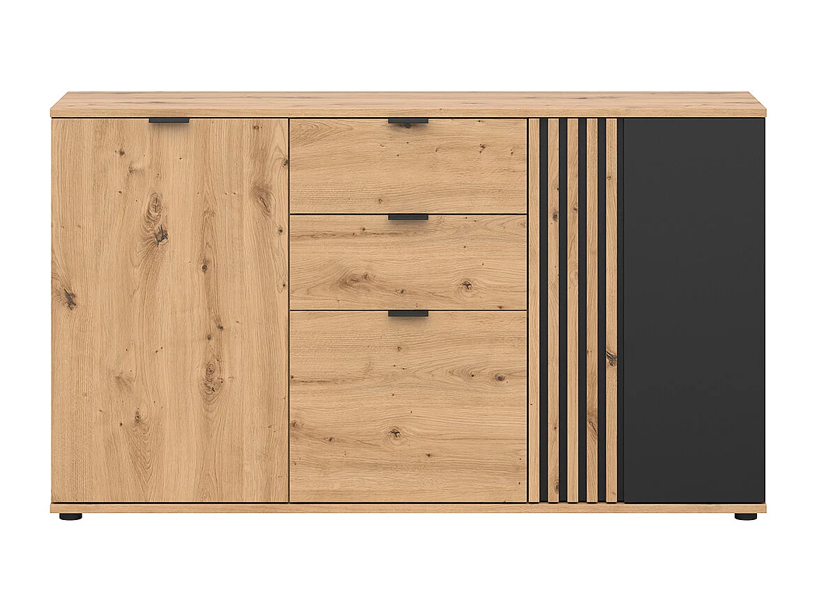 Buffet 3 portes 2 tiroirs Ezra Bois