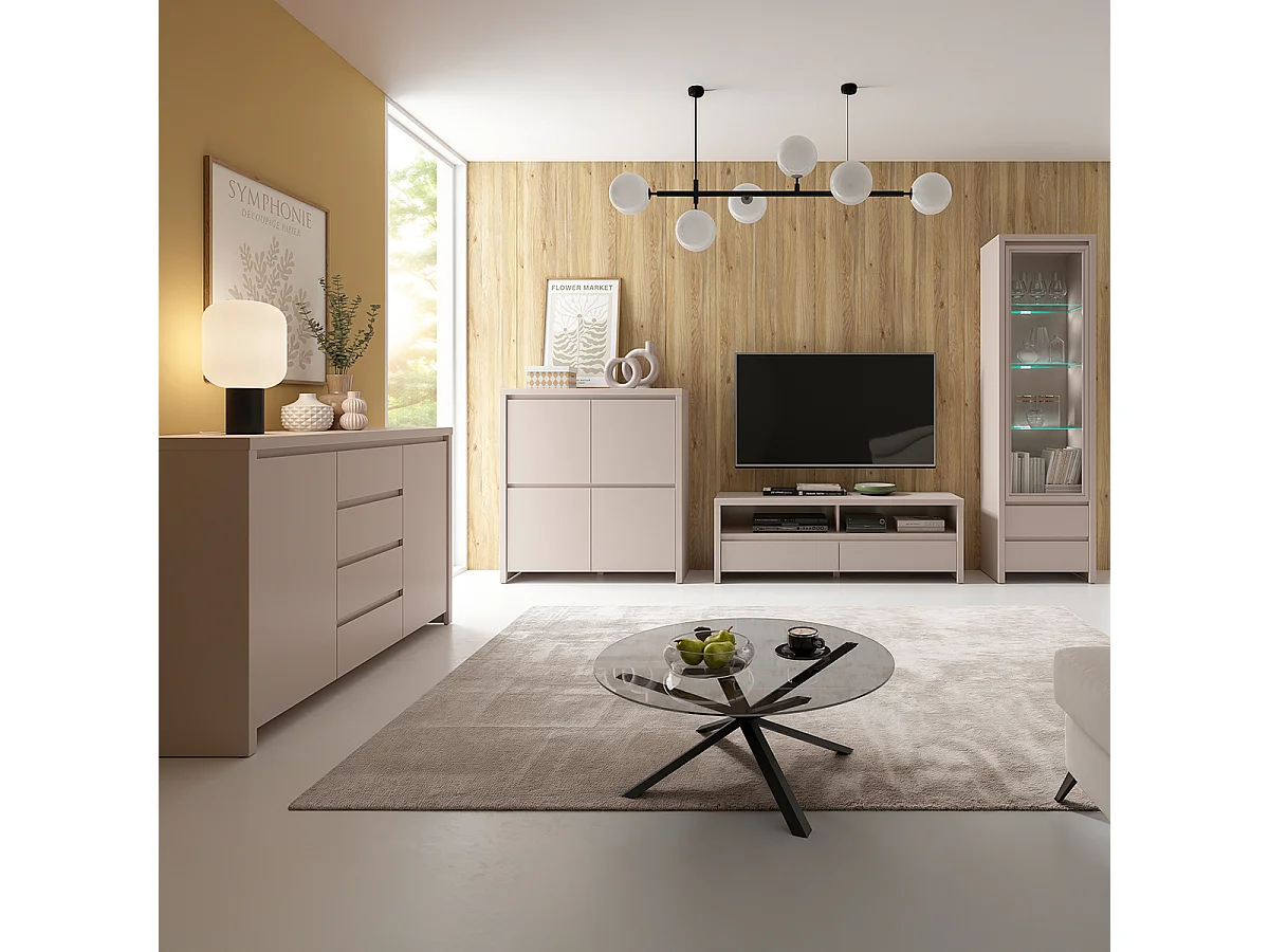 Buffet 2 portes 4 tiroirs Soren Cachemire