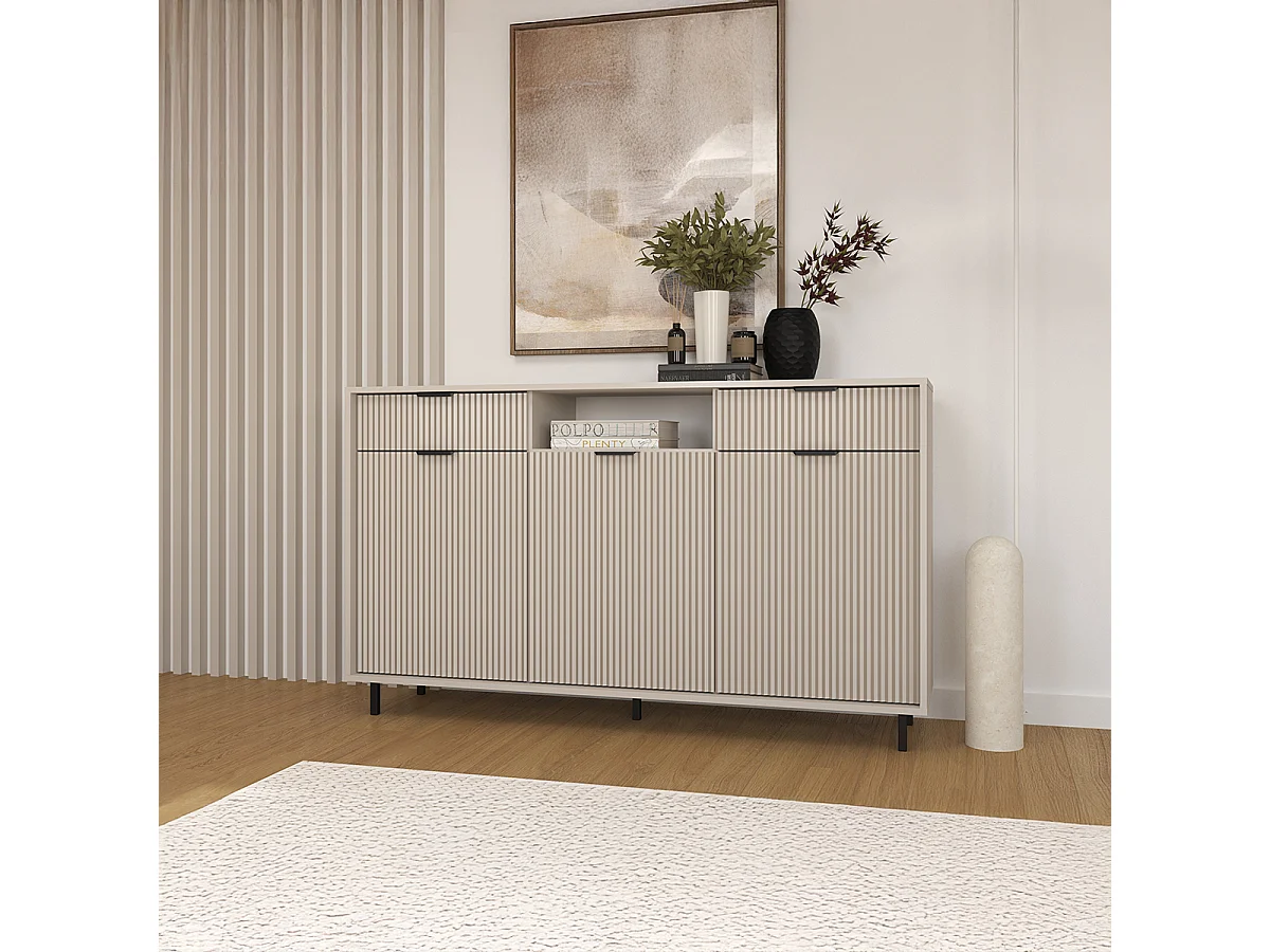 Buffet 3 portes 2 tiroirs Soly Cachemire