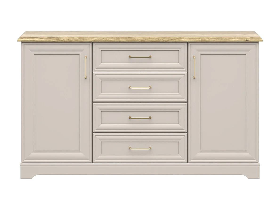 Buffet 2 portes 4 tiroirs Perle Cachemire