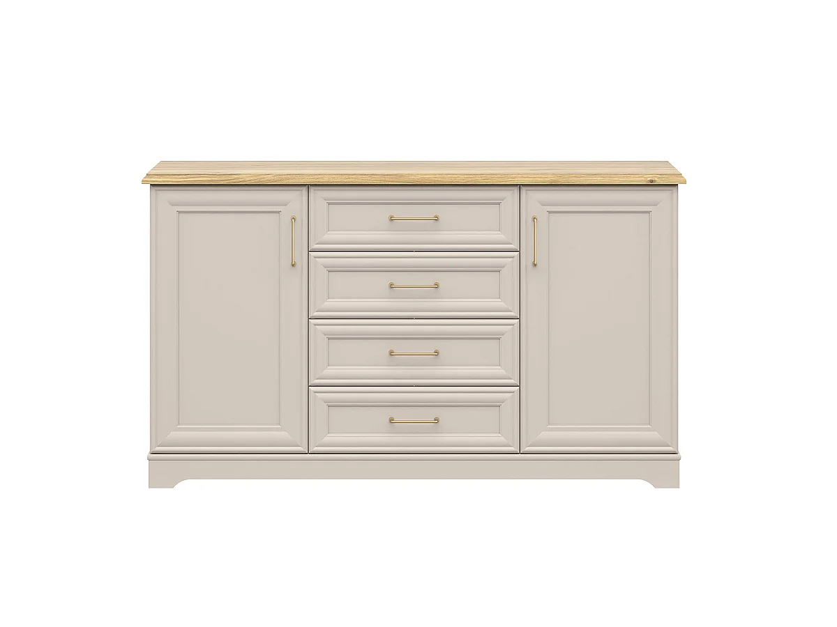 2-door sideboard 4 drawers Perle Cachemire