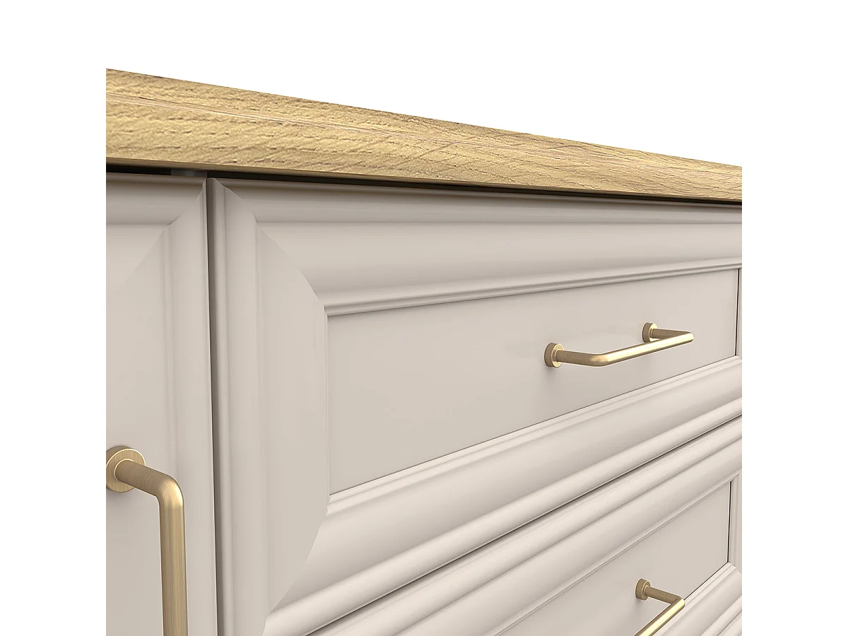 2-door sideboard 4 drawers Perle Cachemire
