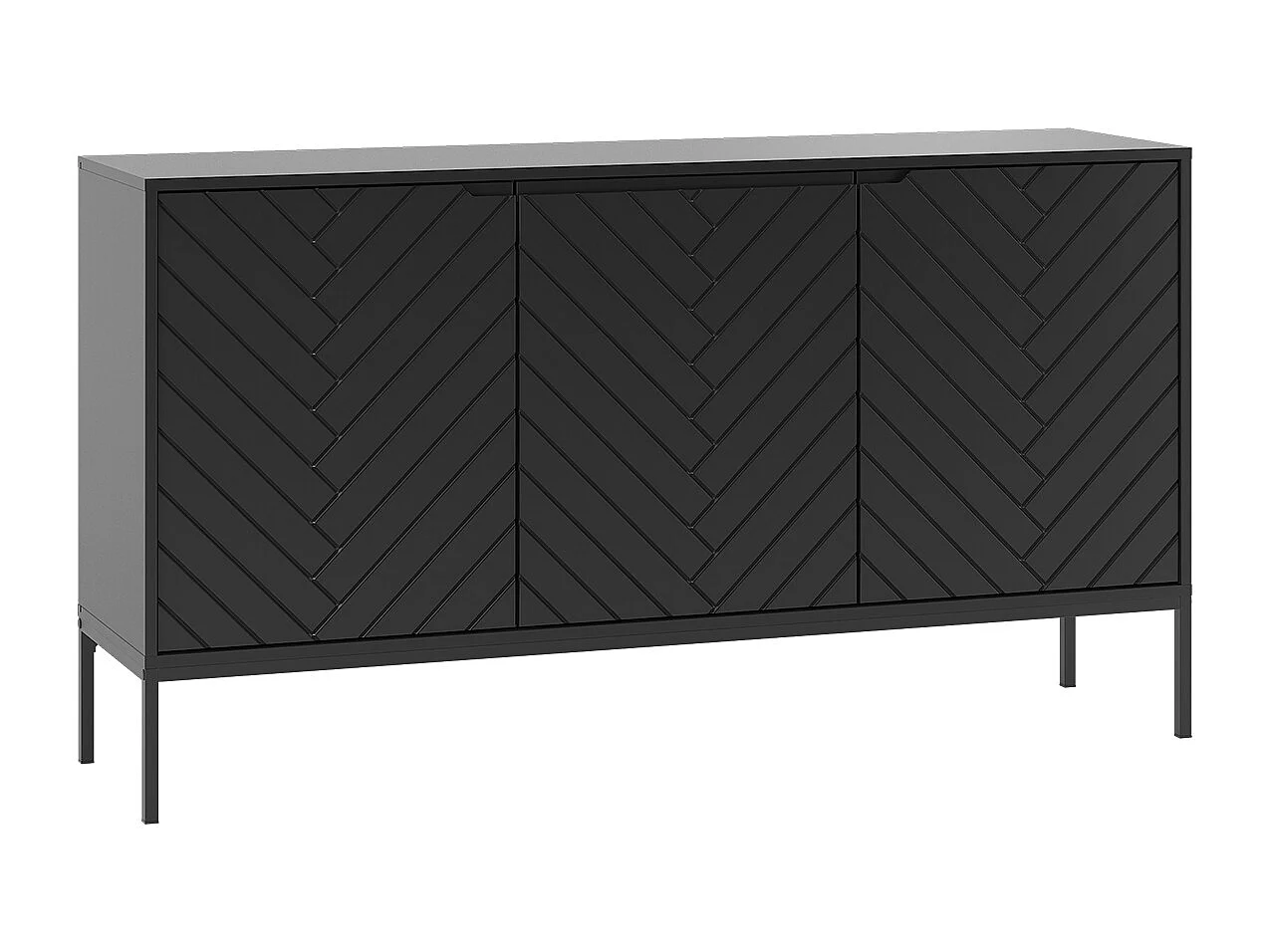 Buffet 3 ante Daria nero 103cm