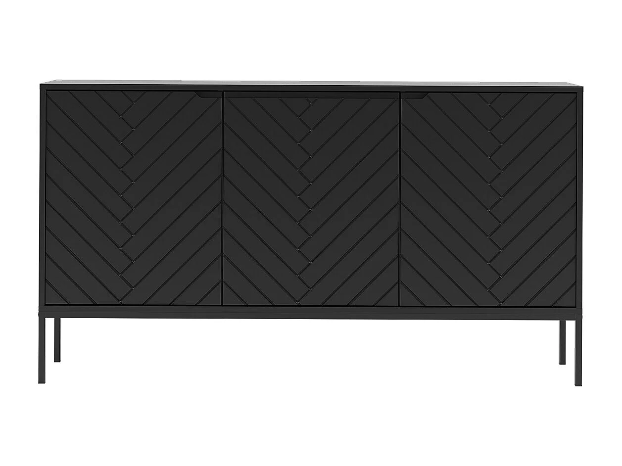 Buffet 3 ante Daria nero 103cm