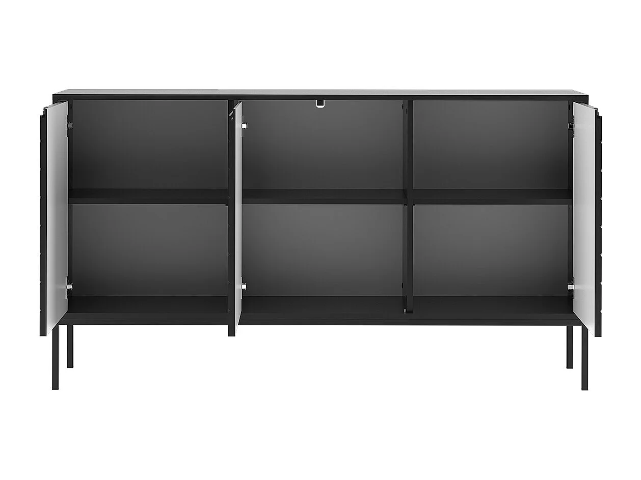 Buffet 3 ante Daria nero 103cm