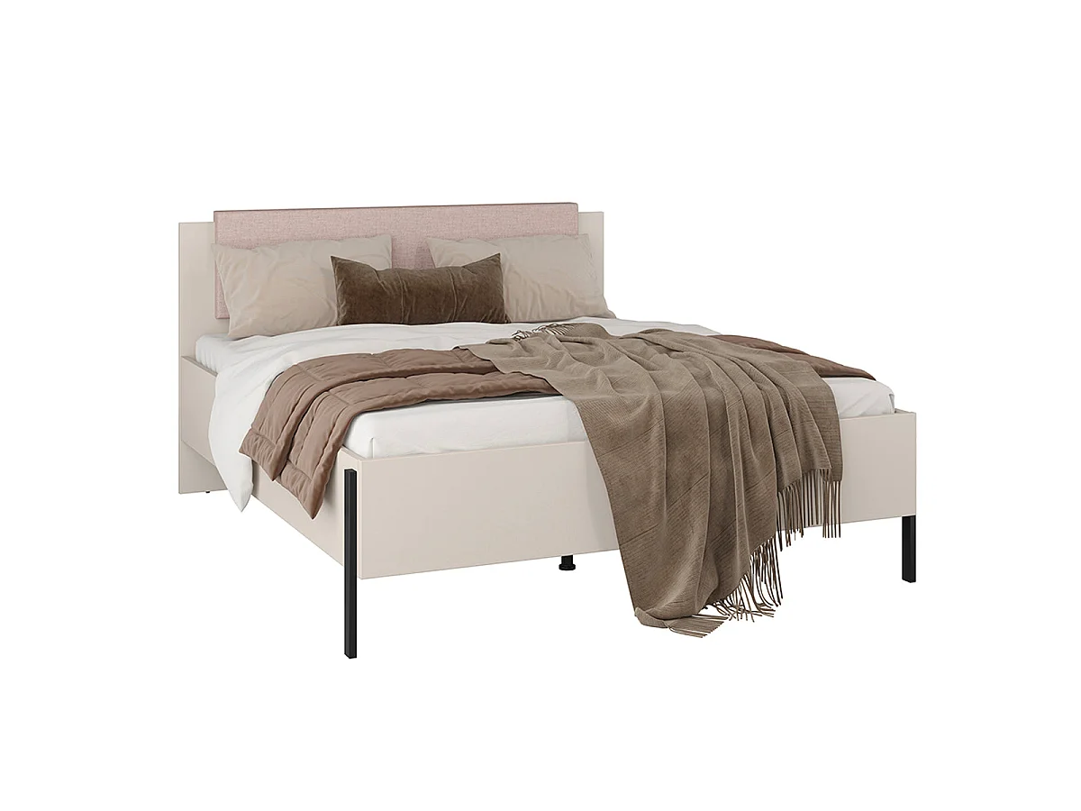 Bed 160x200 including box spring Bérénice Cachemire